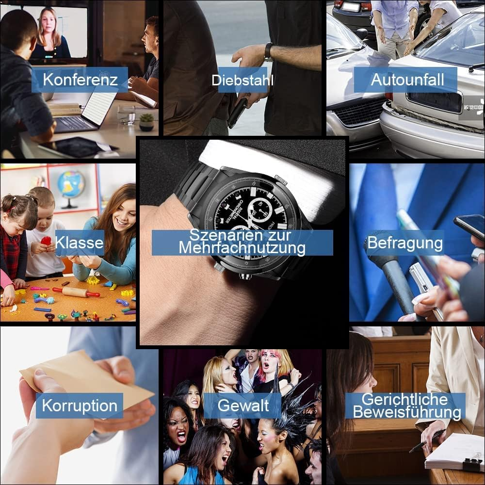 Menborn Compact Camera Spy Camera Clock Type Infrared Motion Detection Camera 32 GB