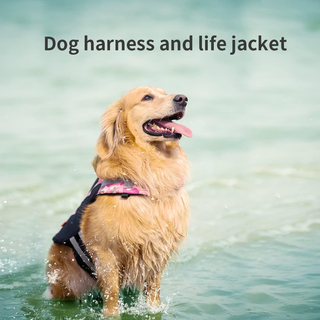 Dog Life Jacket Pet Swimwear Floating Safety Vest Buoyancy Aid Harness Swimming Swimsuit Puppy Vocation Summer Adjustable Pool Camo Pink L image number 2