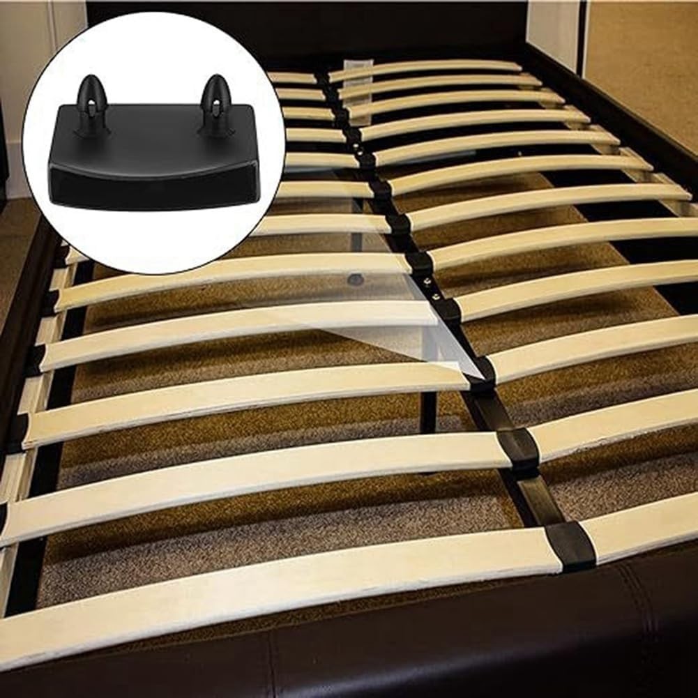 Shusmda 40Pcs Furniture Accessory Plastic Bed Slat End Caps Holders for Holding Securing Wooden Slats Bed Board Skeleton Frame