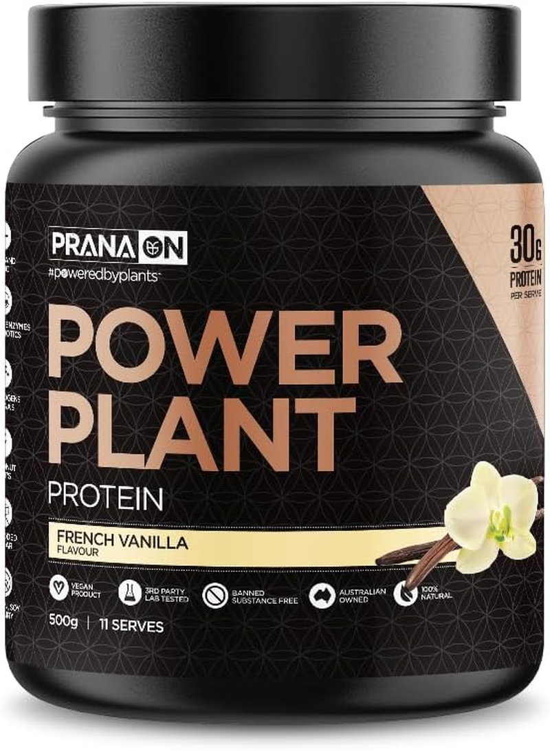 Pranaon Power Plant Protein - French Vanilla 500G, French Vanilla 0.66 Kilograms image number 1