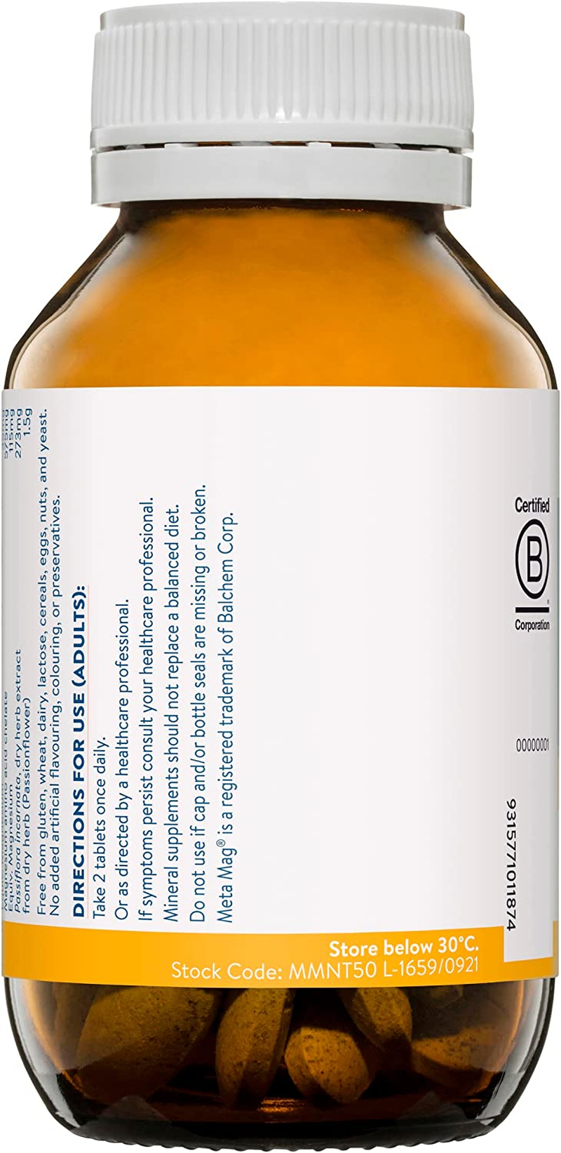 Ethical Nutrients Mega Magnesium Night - Maintains Healthy Sleeping Patterns, Easily Absorbed, Passionflower - 50 Tablets image number 2