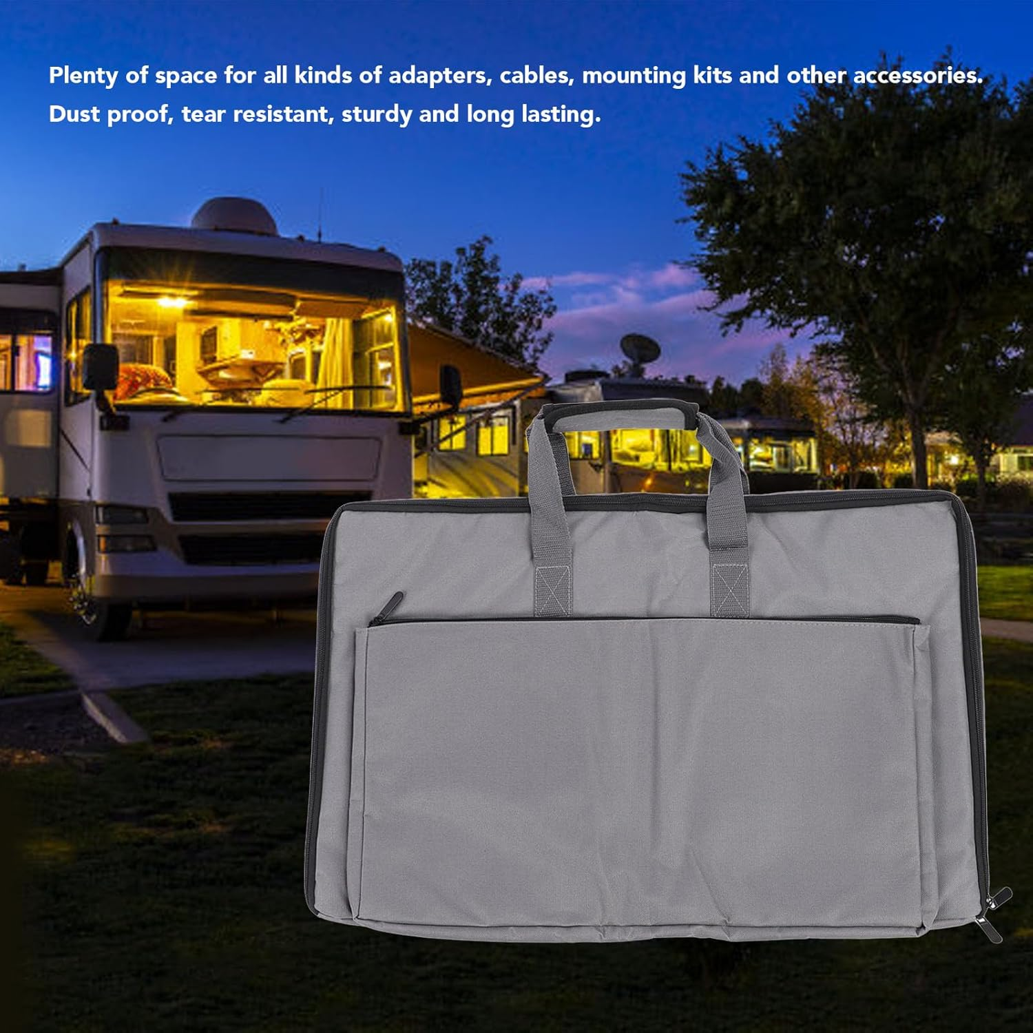 Starlink Gen 3 Satellite RV Carry Bag, Starlink Gen 3 Outdoor Travel Bag, Starlink Bag with Double Zipper for Starlink Gen 3 Accessories, Starlink Travel Case for Camping RV Trip image number 5