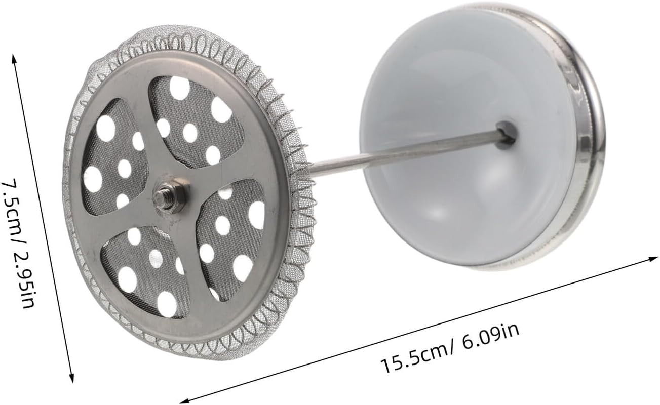 COLLBATH Stainless Steel Coffee Press Replacement Set with 7.5Cm Tea Filter Mesh and Plunger Accessories for 600Ml Press Pot &ndash; Coffee and Loose Leaf Tea Infuser Parts for Home Brewing image number 5