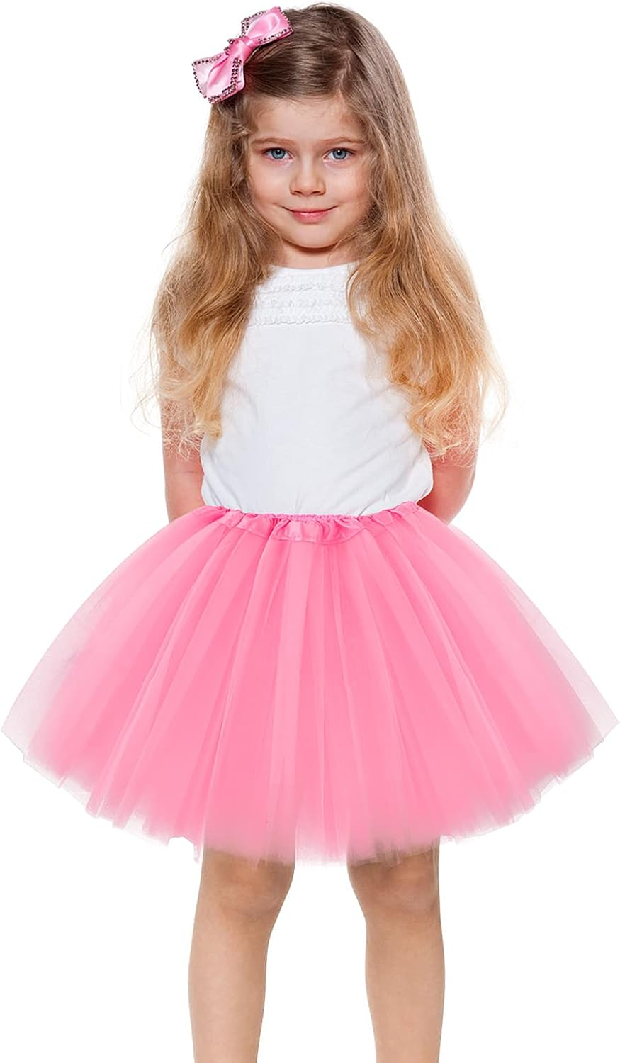 Molain Layered Tutu Skirt Dresses Toddler Dress Fancy Costume Tie Dye Shorts Baby Kids Girls Women Princess Ballet Dance