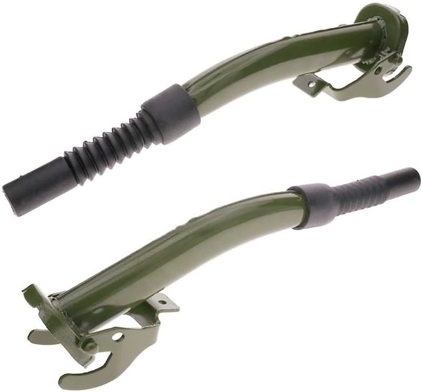 Jerry Can Spout, Metal Car Jerry Can Pouring Nozzle with Rubber Nozzle for NATO Style 5/10/20L Fuel Tank (Olive Green) image number 5