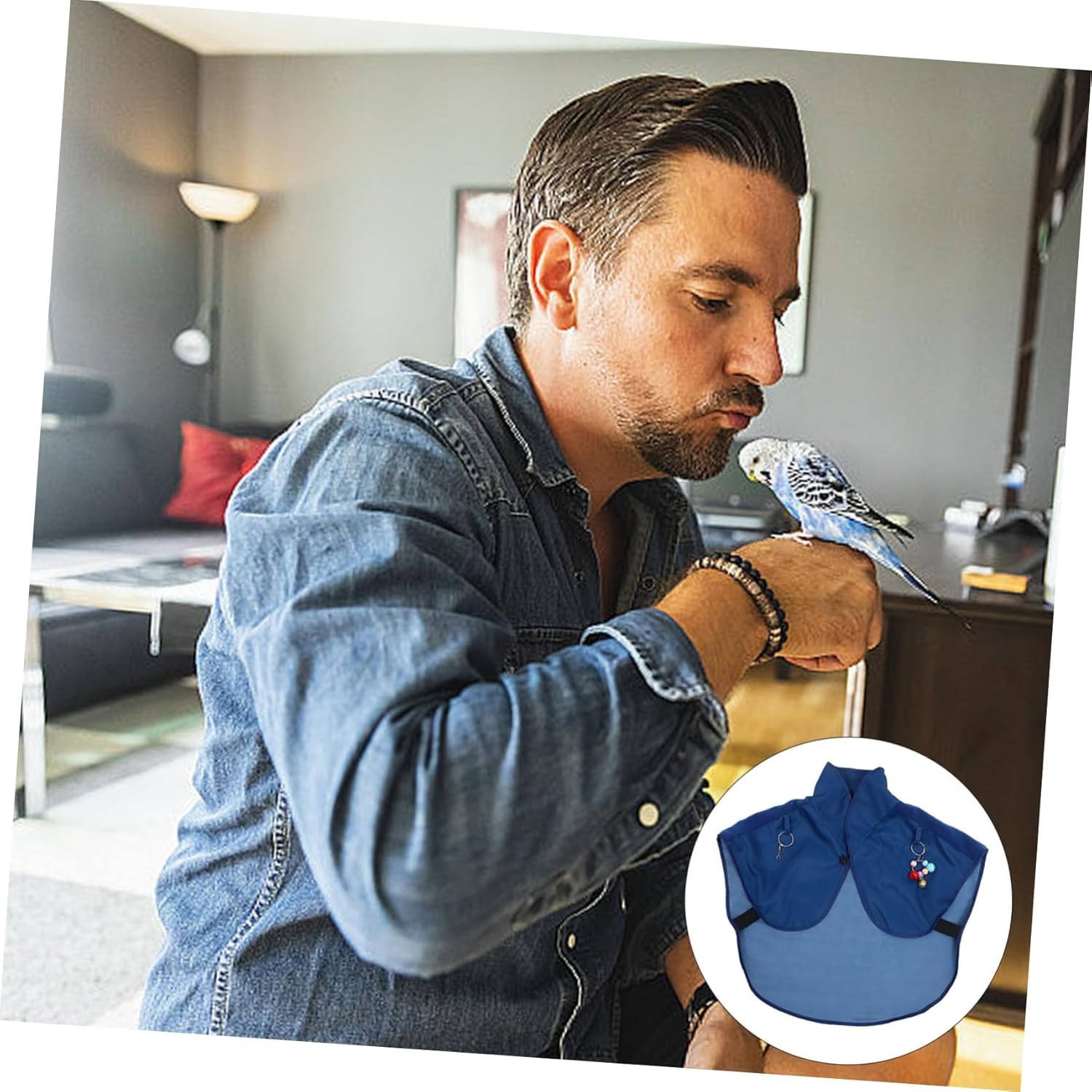 Bird Shoulder Protector Reusable Pet Shoulder Pad Diaper Shawl for Cockatiels image number 3