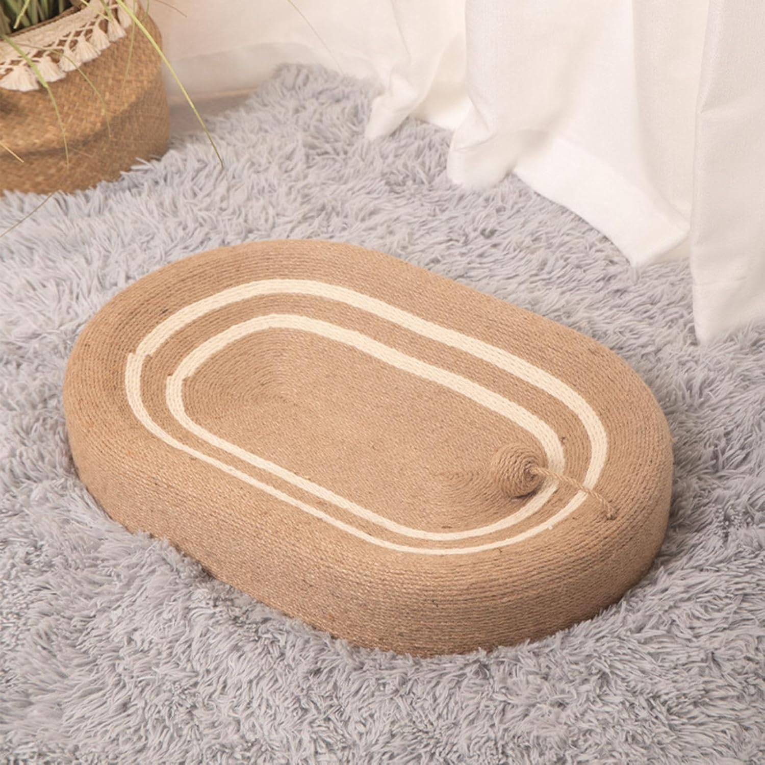Cat Scratcher Lounge Bed Interactive Toy Ball Scratcher Pad Scratching Bed Pet Cushion Cat Scratching Mat for Sleeping Playing Indoor Cats image number 4