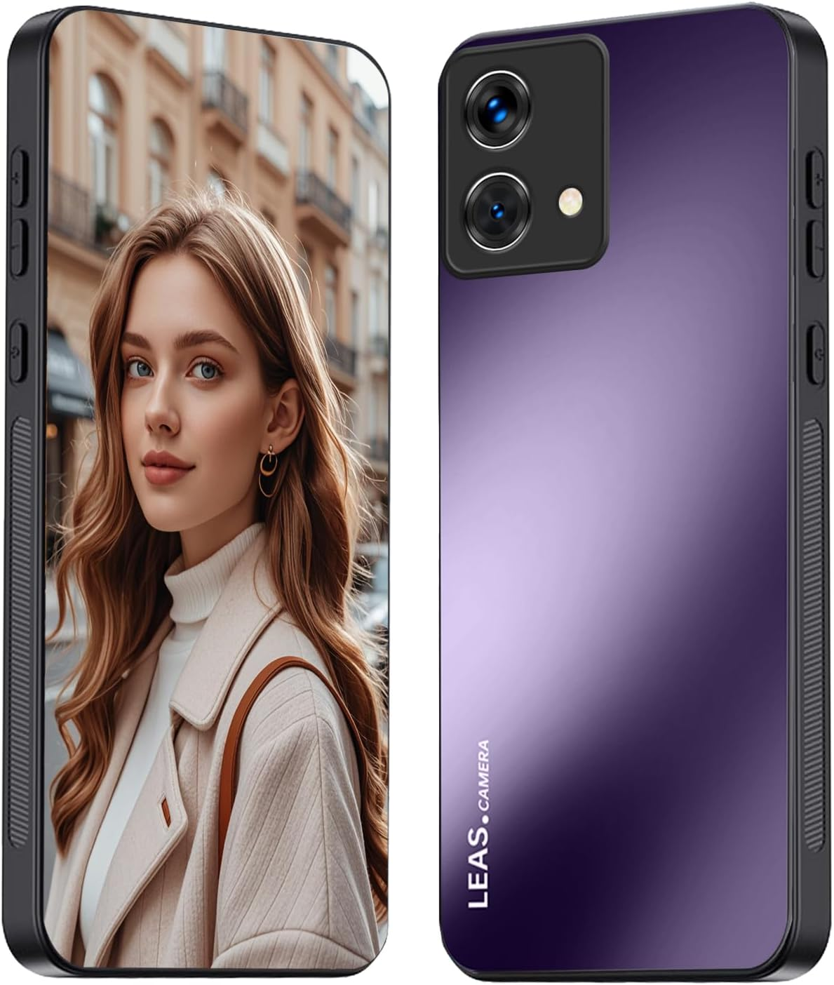 HAOYE Mobile Phone Case for Motorola Moto G84 5G Matte Frosted Case, Slim Non-Slip Shockproof Protective Case, Anti-Fingerprint Full Protection - Black