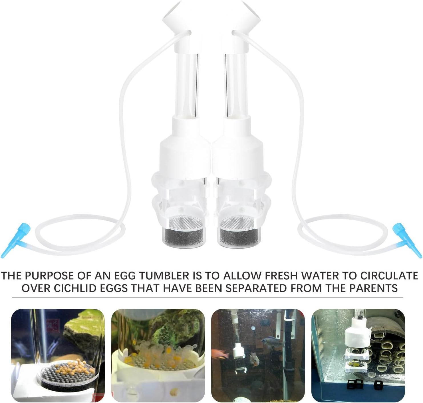 VICASKY 2Pcs 50Mm Aquarium Fish Incubator Egg Tumbler for Cichlids Mouth-Brooding Fish Breeding Hatchery Suitable for Aquatic Pets Random Color Random Color image number 5