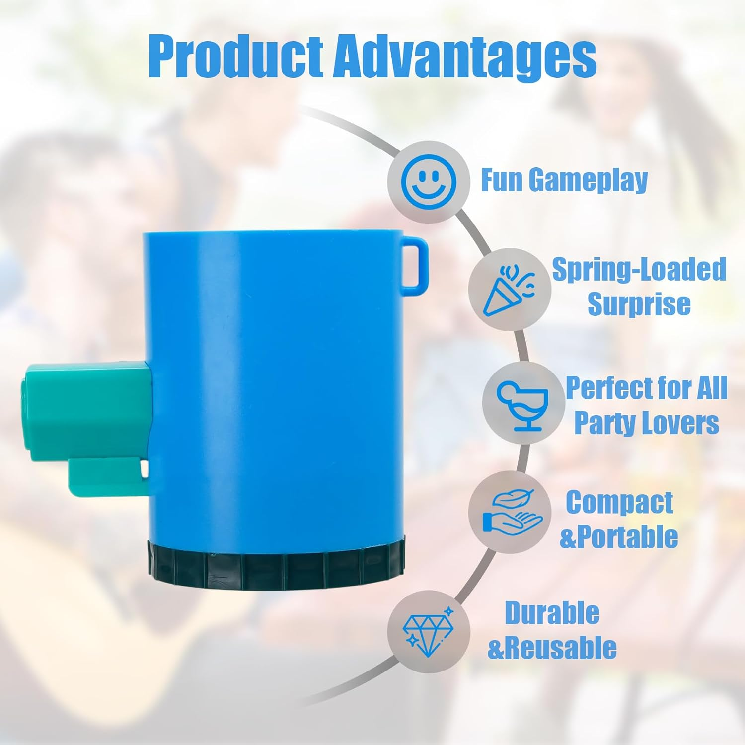 Frolusian Shotgun Roulette Drinking Game &ndash; Random Shotgun Spinner | Bachelor Party Essential, Tailgate BBQ & Pregame Fun | White Elephant Gift & Party Games image number 4