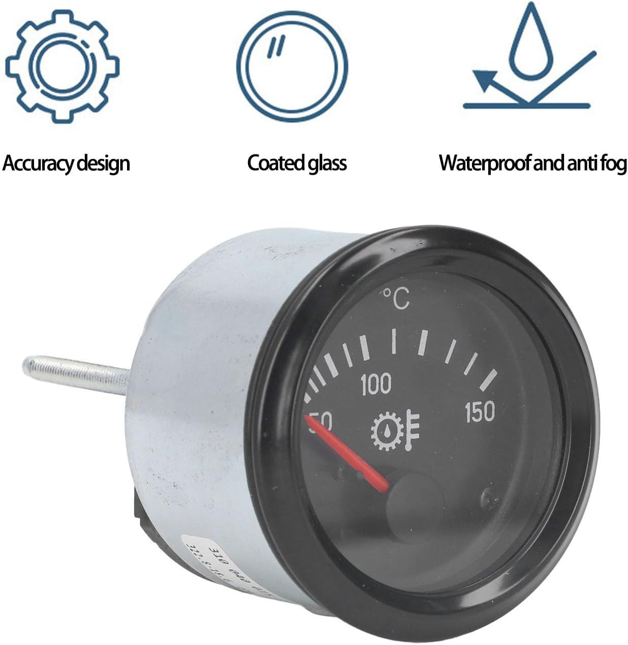 Oil Temperature Gauge Dustproof Oil Temperature Gauge for Cars 24V 52Mm Point Type image number 6