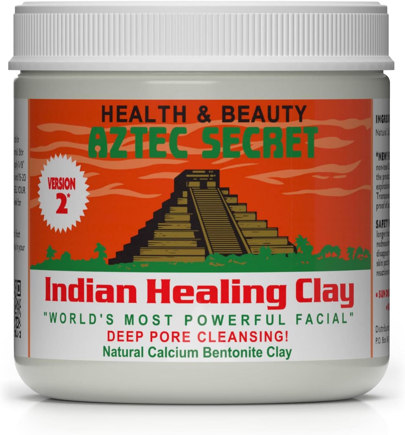 Aztec Secret &ndash; Indian Healing Clay 1 Lb &ndash; Deep Pore Cleansing Facial & Body Mask &ndash; the Original 100% Natural Calcium Bentonite Clay &ndash; New Version 2