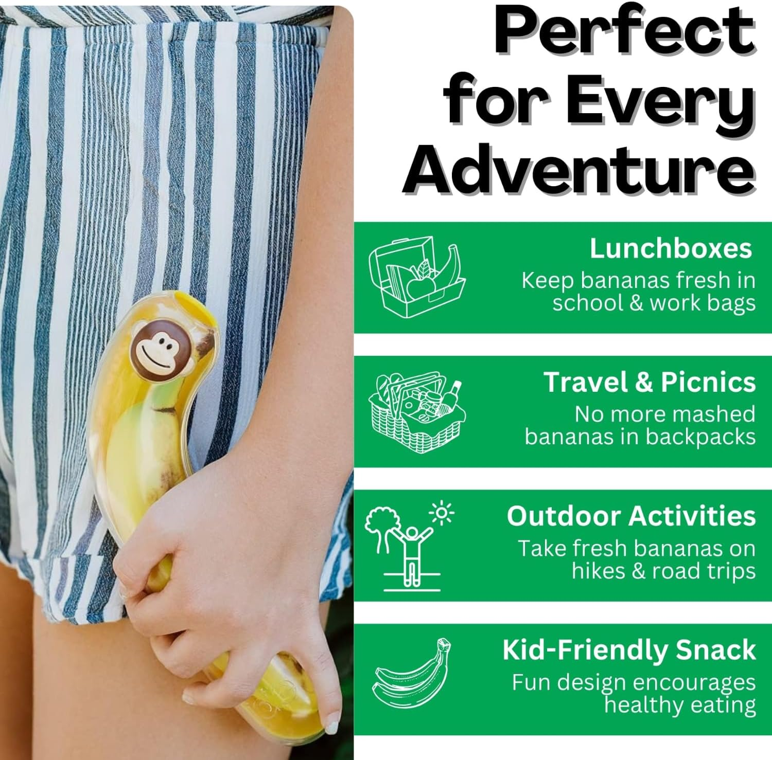 Joie 77711 Monkey Banana Storage Pod, Yellow, 22.9 X 8.3 X 4.4 Cm image number 1