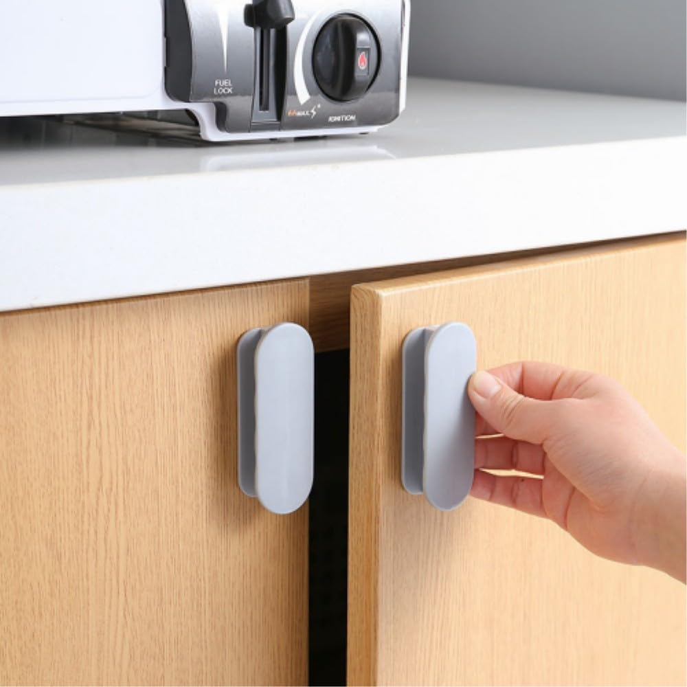 DACUAN Self-Adhesive Pull Handles, 4Pcs Handle Helper, Adhesive Cabinet Handles, Install Door Pull Handle for Kitchen Cabinet Knobs Drawer Window Sliding Door-Wardrobe image number 1