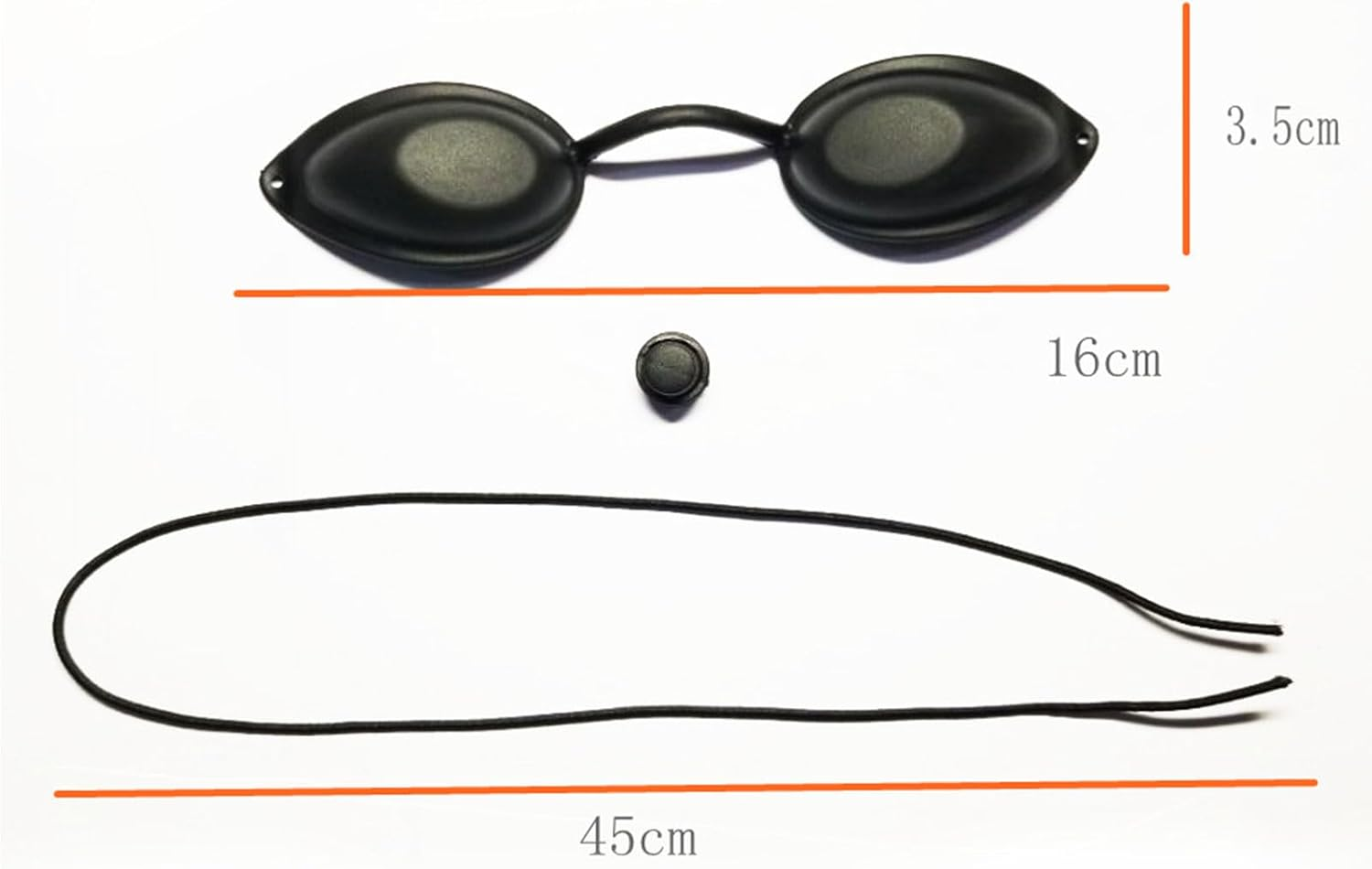 Safety Tanning Goggles and Durable Eye Patch for Light Protection during IPL UV Infrared LED Therapy and Beach Sunbathing with Transparent Storage Bags Black image number 2