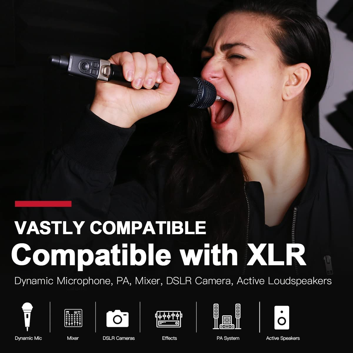 Xvive U3 Dynamic Microphone Wireless System with XLR Transmitter and Receiver image number 1