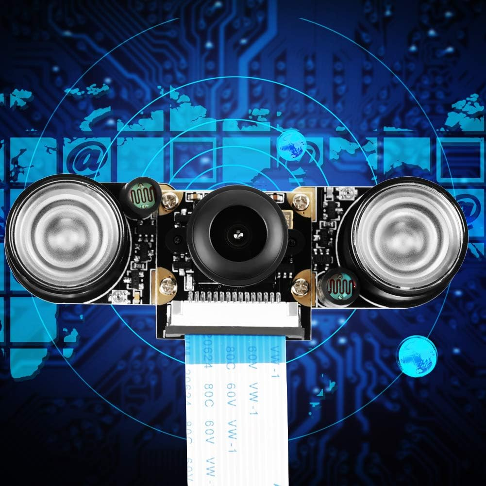 Bewinner 130&deg;Viewing Angle Night Vision Camera Module Board for Raspberry Pi B 3/2 - with 2 Pcs Night Vision 850 Fill Lights - 5 Million Pixels, 2592 * 1944 Size Image Output image number 2