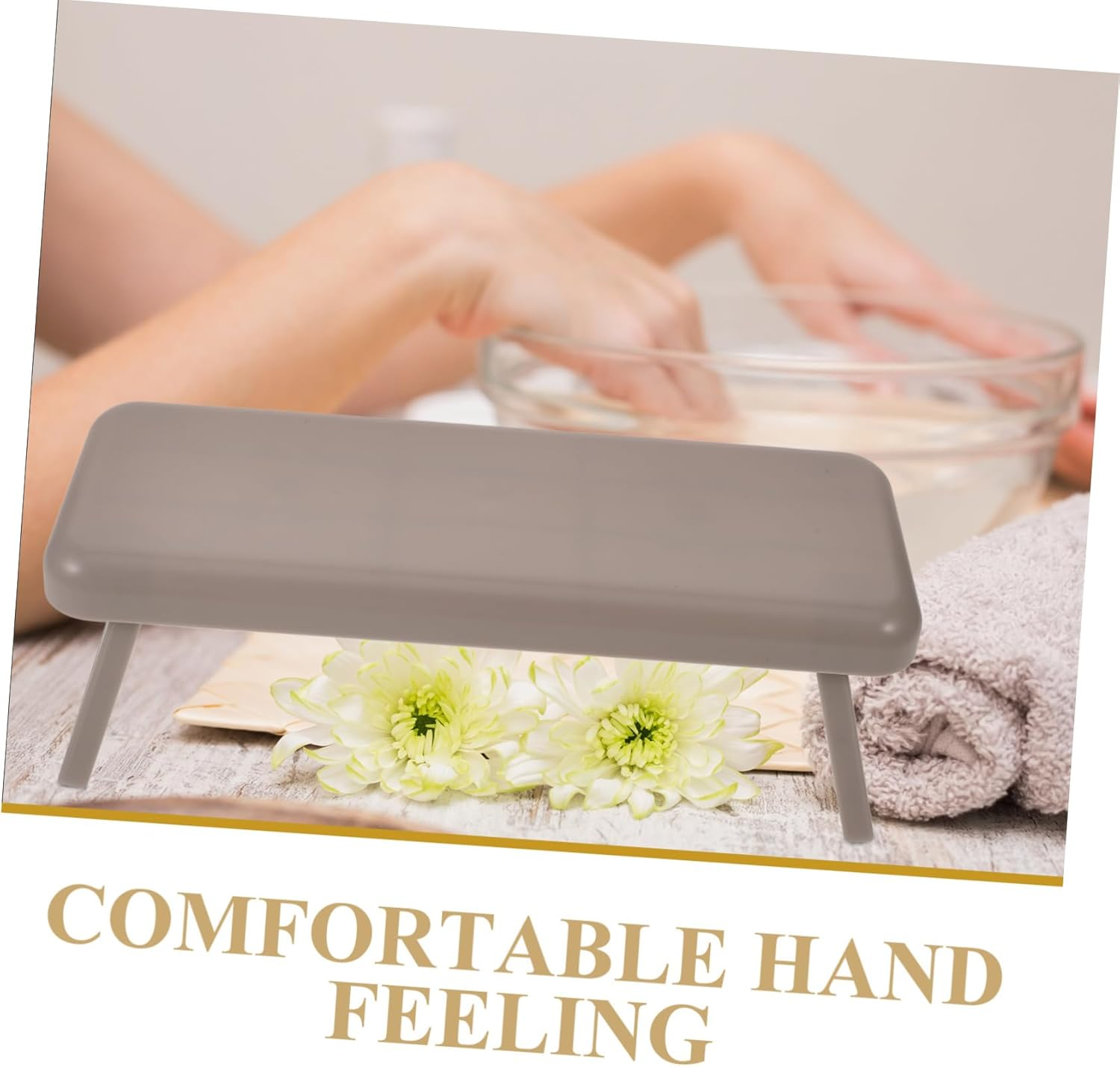 Minkissy Manicure Hand Pillow Nail Art Arm Rest Comfortable Wrist Support Brown image number 3