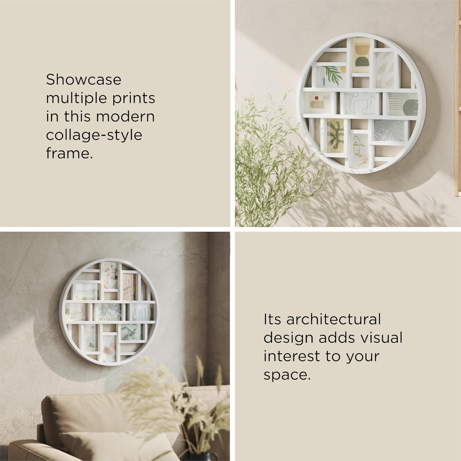 Umbra Luna 9-Opening Collage Wall Frame, White image number 3