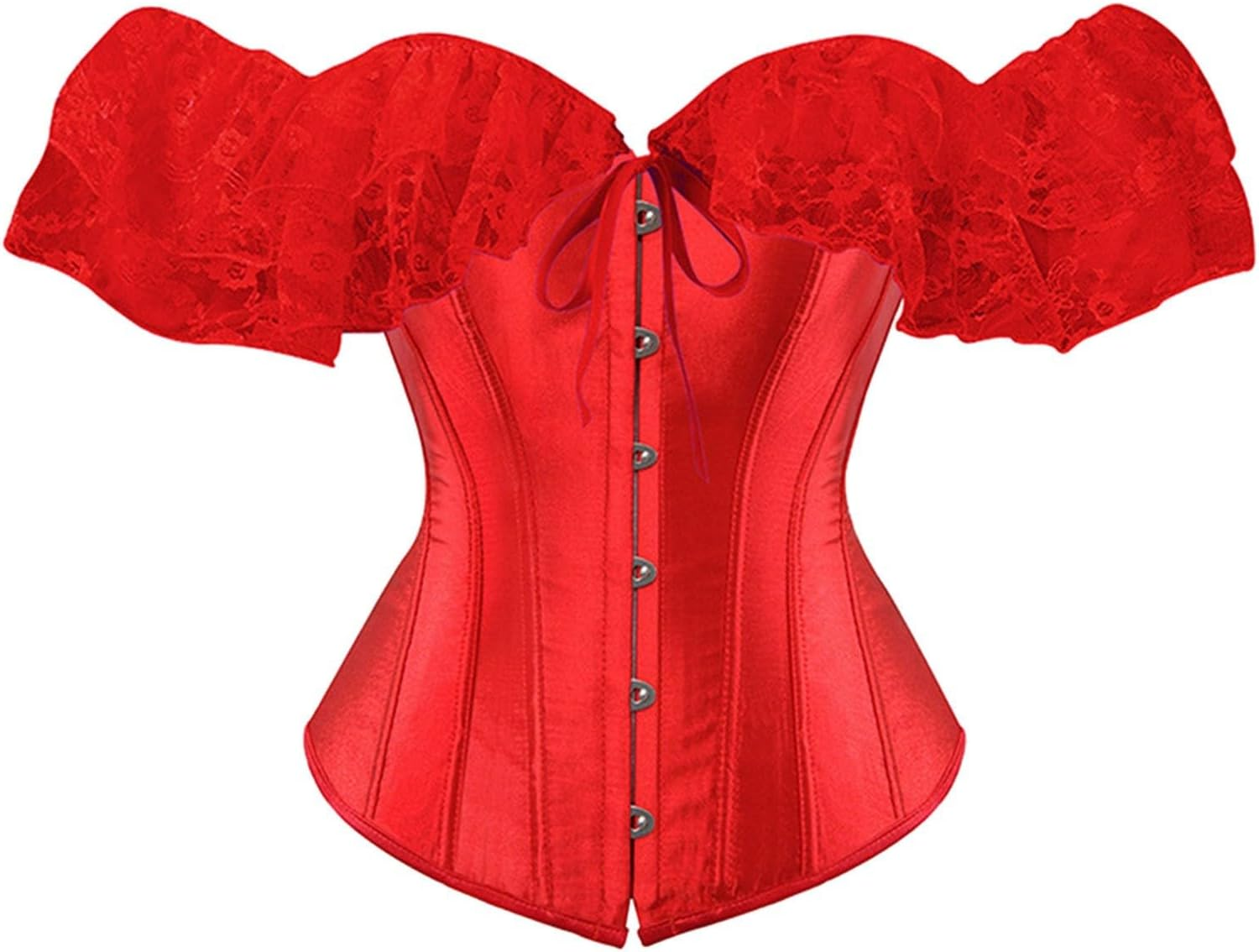 Generic Corset Tops for Women Western Shapewear Bustier Vintage Bustier Top Steampunk Pirate Corsets Adult Halloween Costumes image number 5