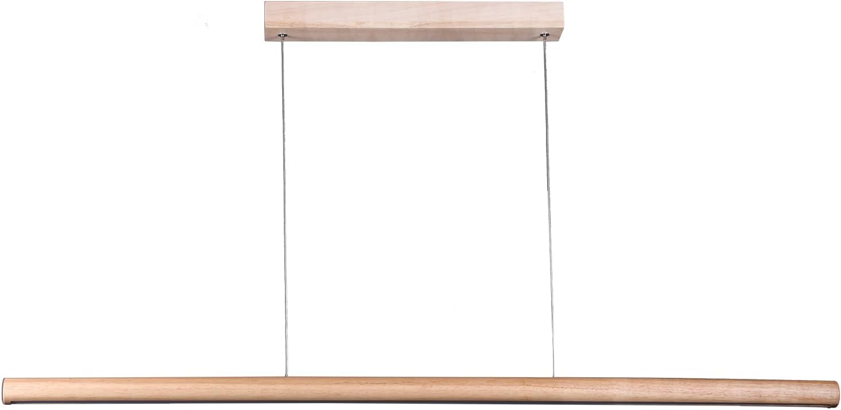 Lexi Lighting Freya LED Pendant Light, Minimalist Dimmable Linear Wood Light Fixture Chandelier, 3000K/4000K/6000K Color Temperature, H157 X L151Cm, Natural Hanging Lamp for Dining Room Kitchen Island