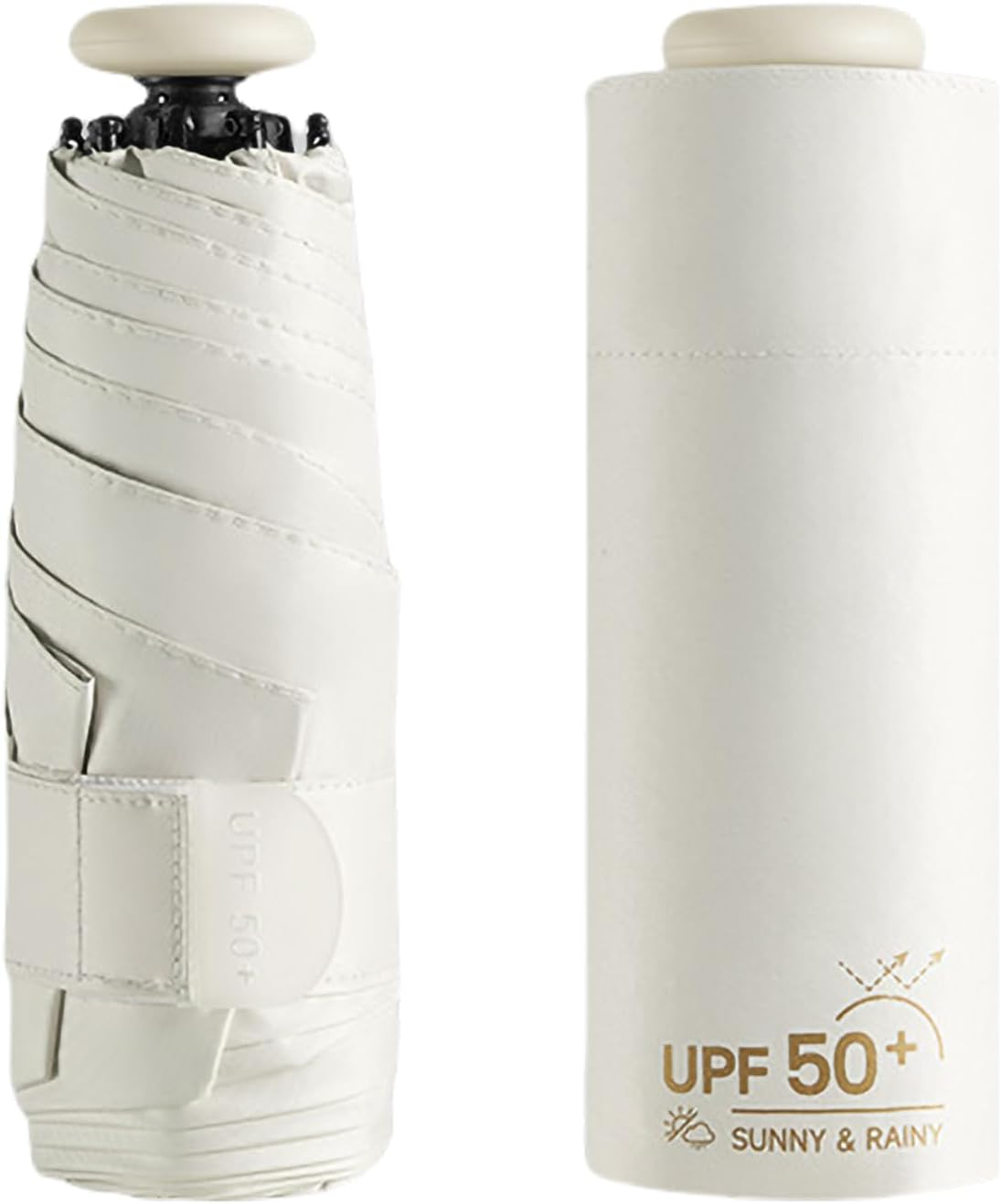 Mini Sun Travel UV Umbrella anti UPF 50 Protection 99.9% Micro Handle Coating Layer Fabric Compact/Lightweight Small Portable Backpack/Folding Purse Pocket Umbrella Rain/Blocking/Men Women Kids