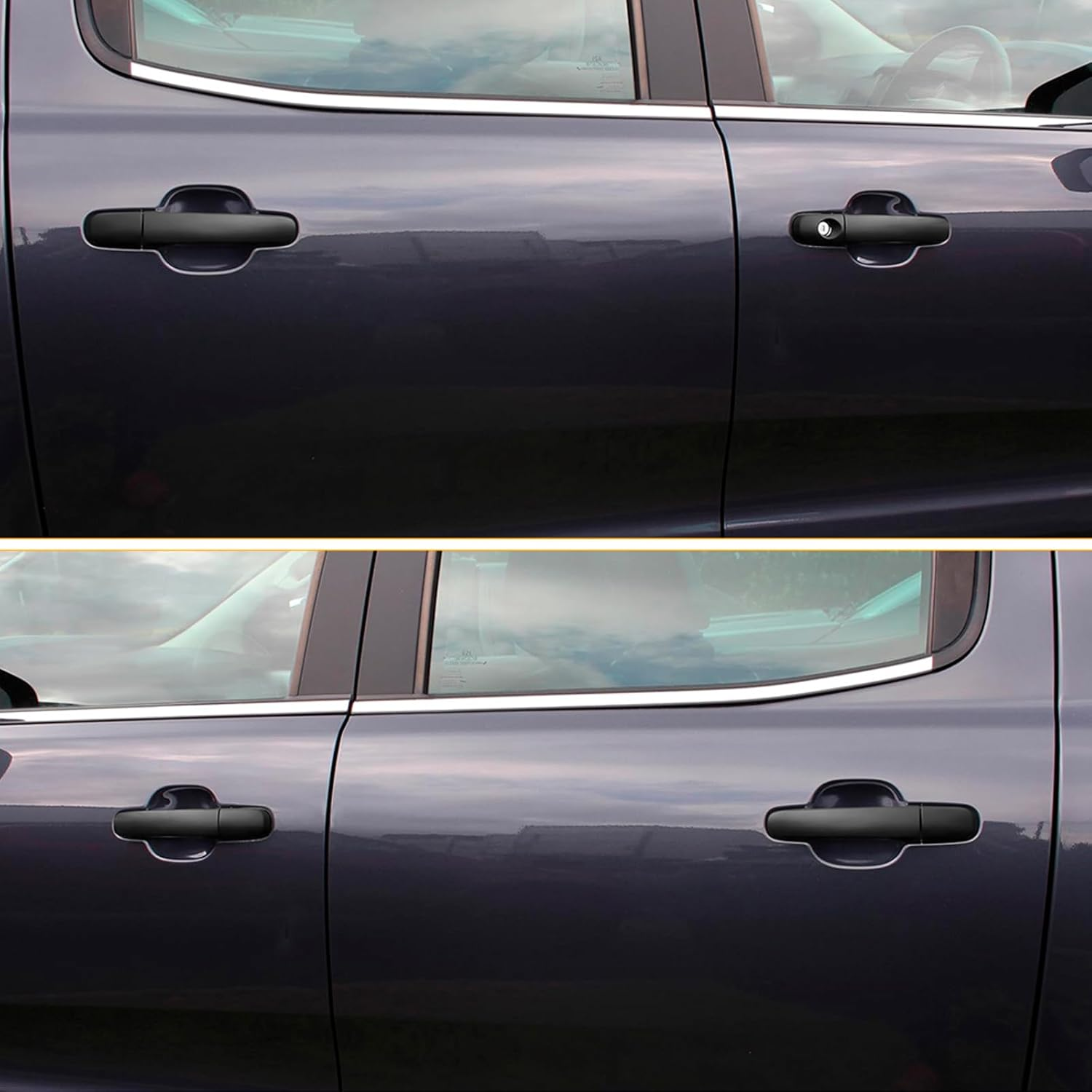 Car Door Handle Cover Scratch Protector for Ford Ranger PX1 PX2 PX3 2011-2022 Accessories, Key Entry Exterior Door Handle Cover Trims Guards, Matte Black 4PCS image number 2