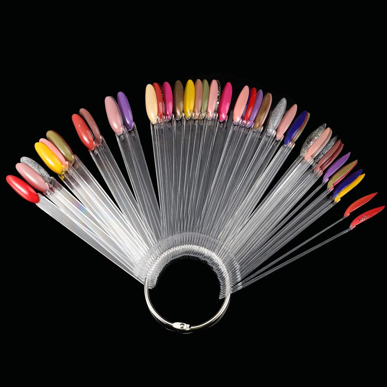 ZOENHOU 150PCS Transparent Nail Sticks, Plastic Nail Polish Sticks Nail Color Display Practice Nail Art Sample Sticks for Professional Use, Home DIY image number 5