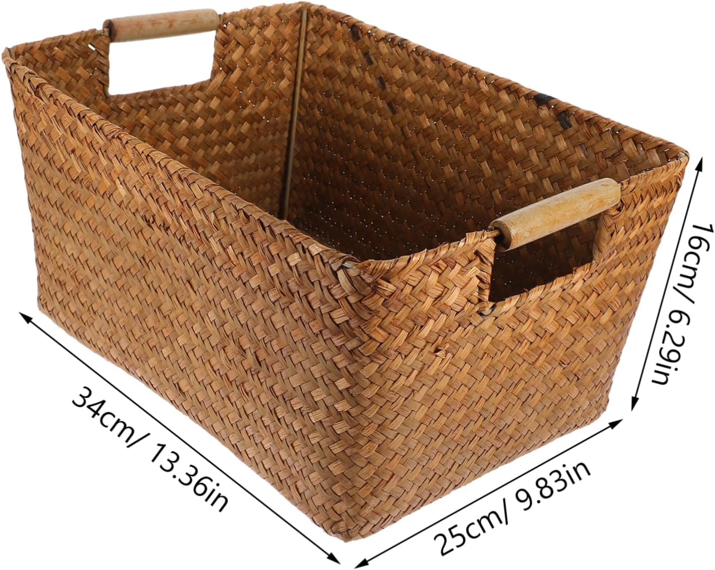 FONDOTIN Woven Storage Basket Pantry Organisation Cane Basket Rattan Organizer for Desk Household Sundries image number 4