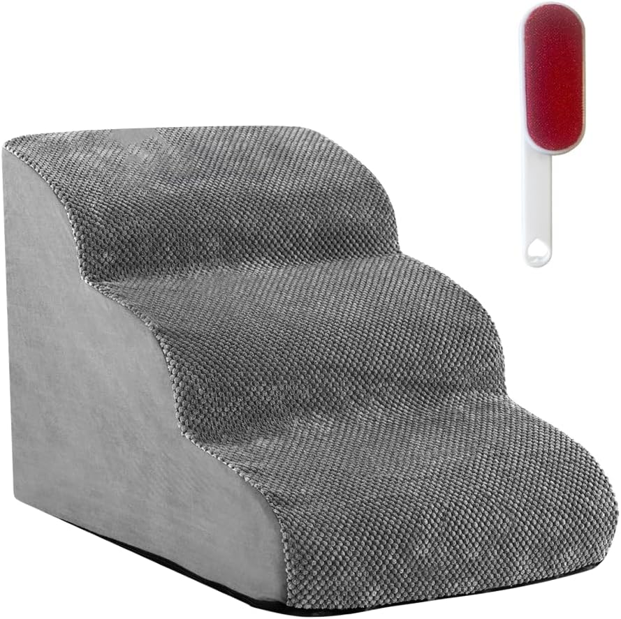 Dog Stairs 3 Tiers Dog Steps Pet Ramp Stairs for Couch and Bed Non-Slip 3-Step Pet Stairs, Small Dog Cat Ramp Pet Dog Steps 3 Tiers Training Stairs, Removable and Washable Case (3Tiers) image number 6