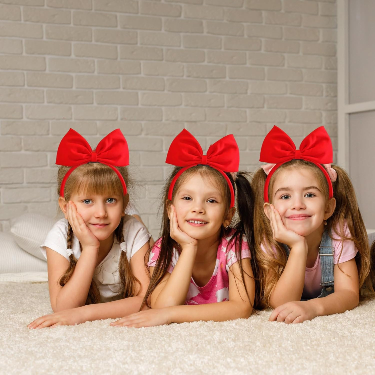 Axvxby Bow Headbands, Big Bows for Girls and Women, Red Bow Headbands Valentine'S Day Christmas Headbands Party Cosplay Hair Accessories (Red) image number 5