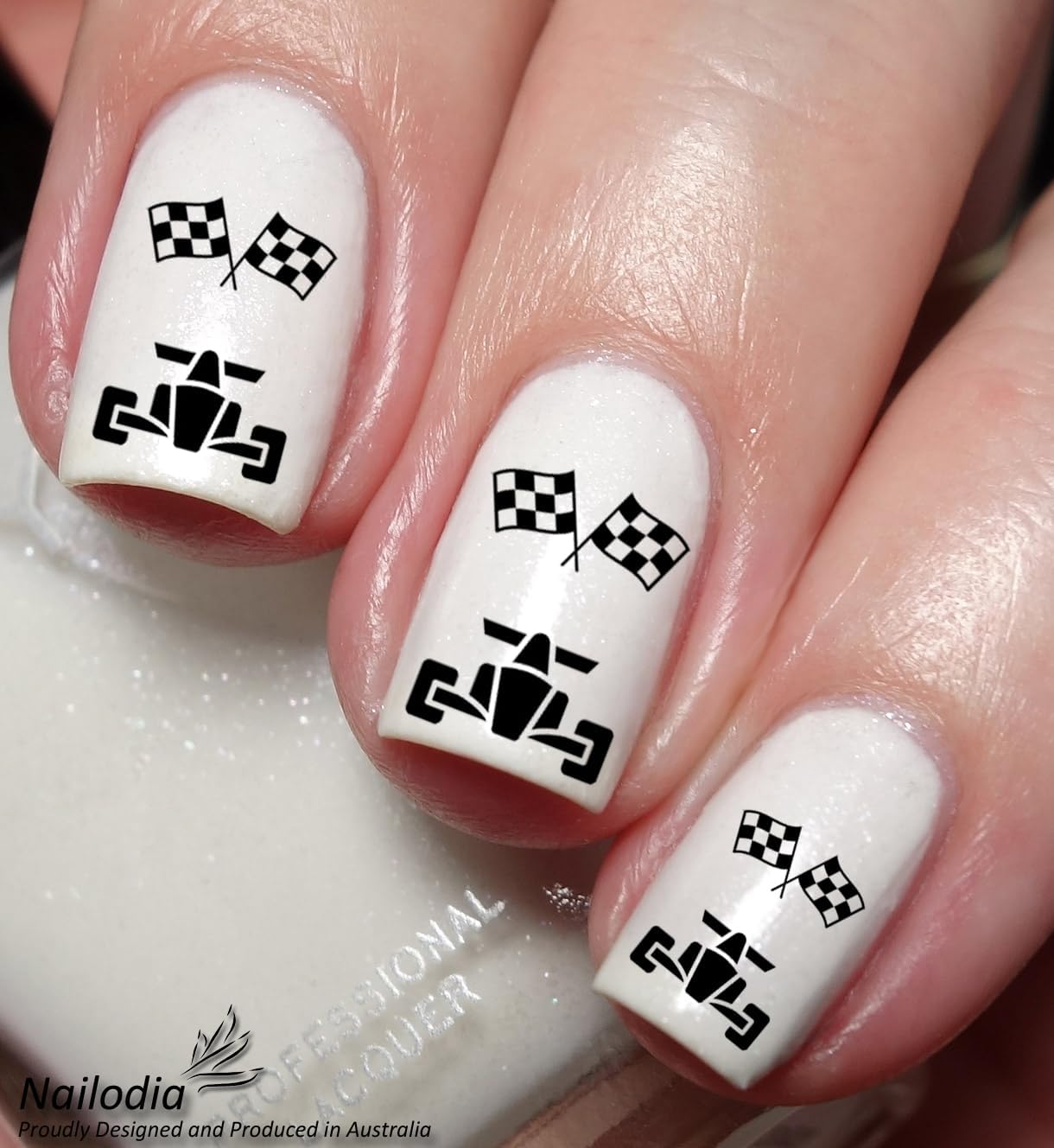 Racing Car Formula Nail Art Decal Sticker image number 6