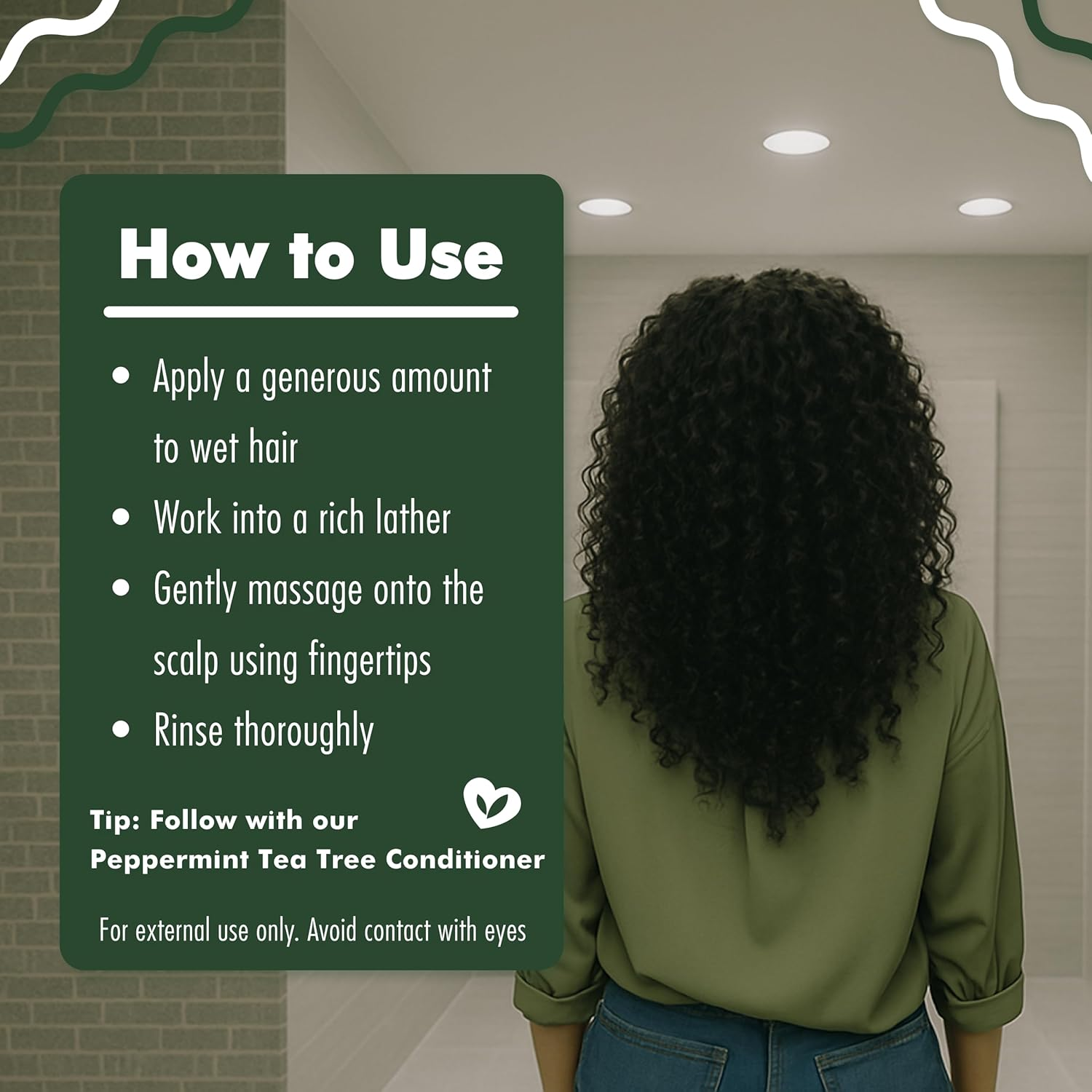 EDEN Bodyworks Peppermint Tea Tree Clear Shampoo, 8Oz- Packaging May Vary