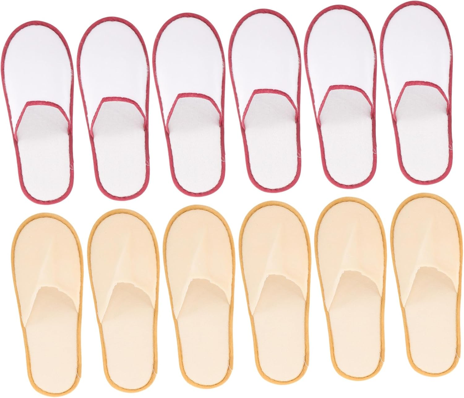 TOVINANNA 6Pairs Disposable Slippers Fleece Home Slippers for Guests Wedding Spa Bathroom image number 1