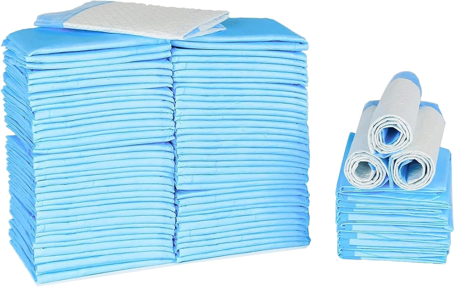 100 Pack of 33 * 45CM Disposable Urine Pads with Quick Drying and Leakproof Features,Super Absorbent Protection Disposable Underpads for Diaper Changes, Bed and Table Protection image number 3
