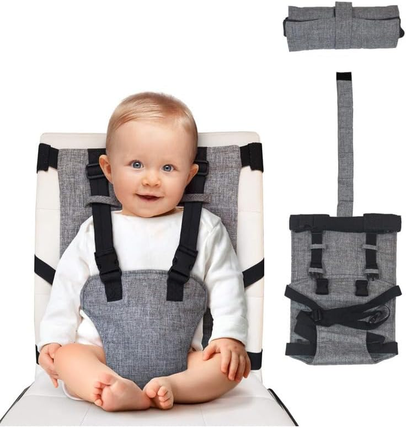 Portable High Chair, Travel High Chair for Toddlers with Adjustable Straps to Fit Most Chair, Travel Easy High Booster Seat Cover for Infant Eating Feeding image number 3