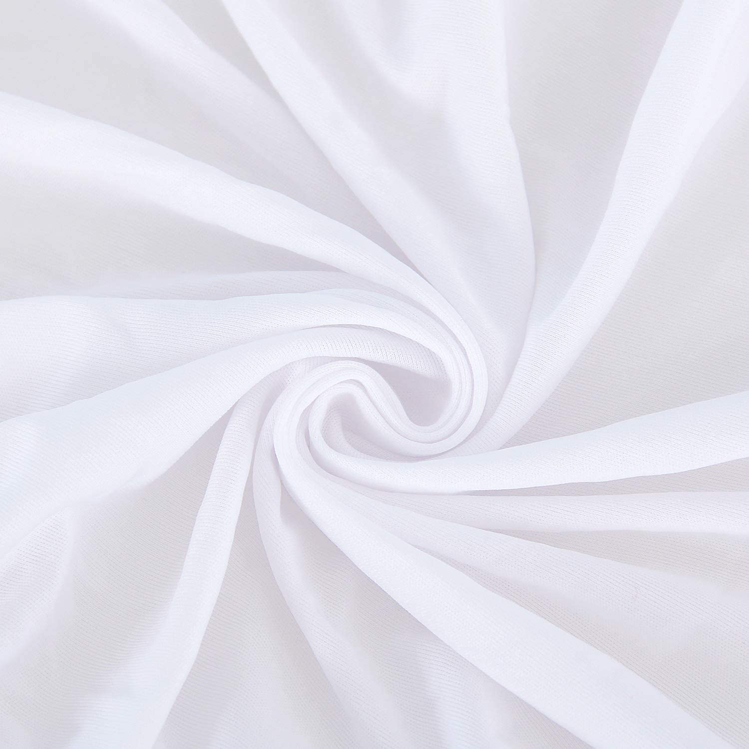 Box Spring Cover Queen Size, Elastic Fabric Wrap around 4 Sides Bed Skirt, Sleek Alternative for Bed Skirts for Hotel/Home, Fits Box Springs up to 13&rdquo;, White image number 6