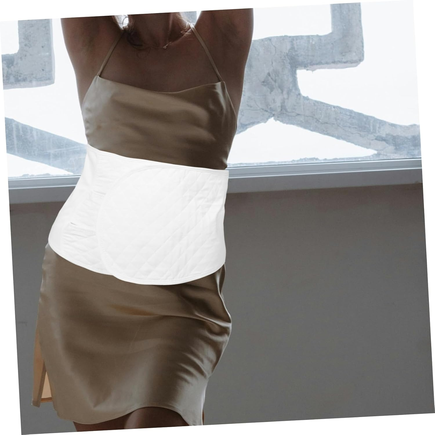 Pregnancy Belly Band Maternity Support Belt for Women Postpartum Waist Trainer Comfortable Breathable Adjustable Lumbar Support image number 1