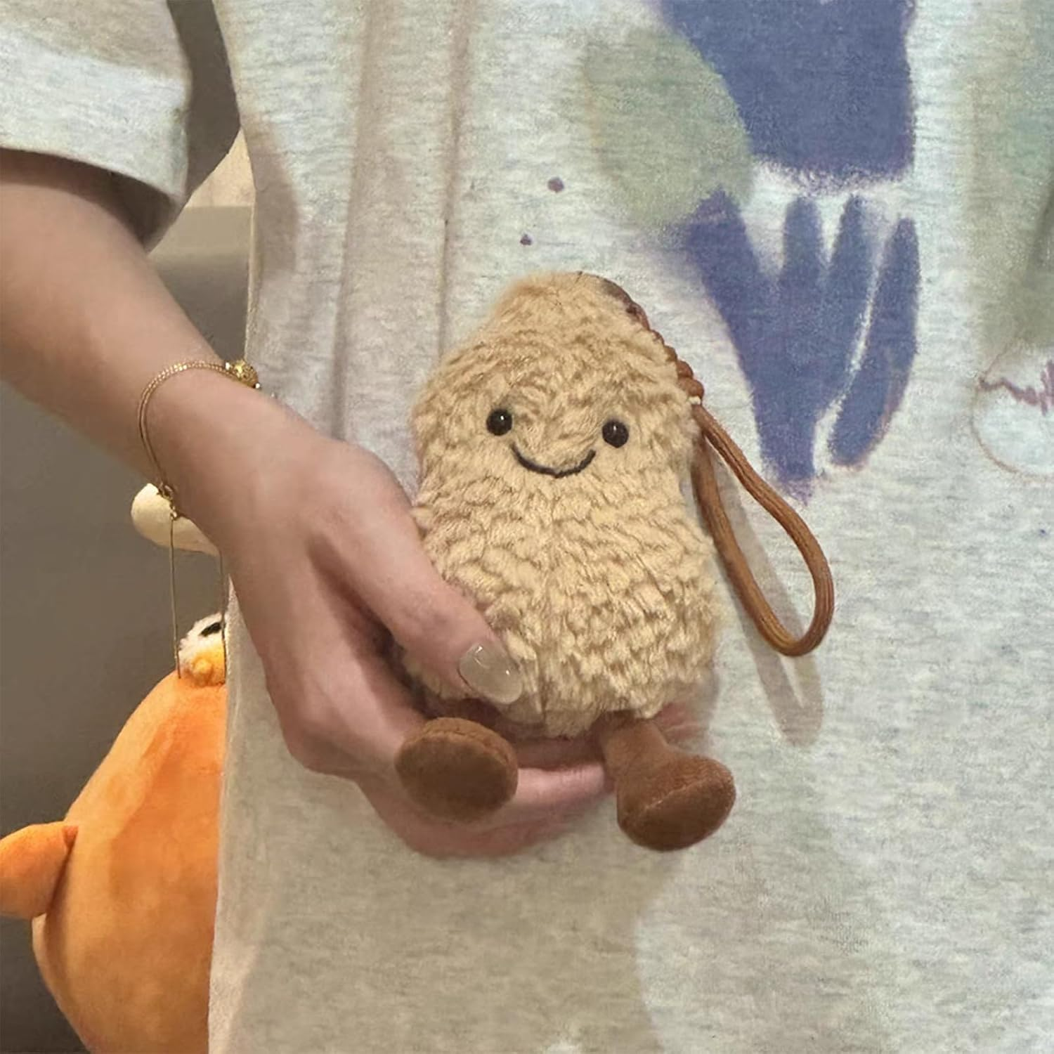 Peanut Plush Doll, Plush Doll with Cushion for Children, 15 Cm Cute Smiling Peanut Plush Doll, Birthday and Valentine'S Day (Peanuts) image number 5