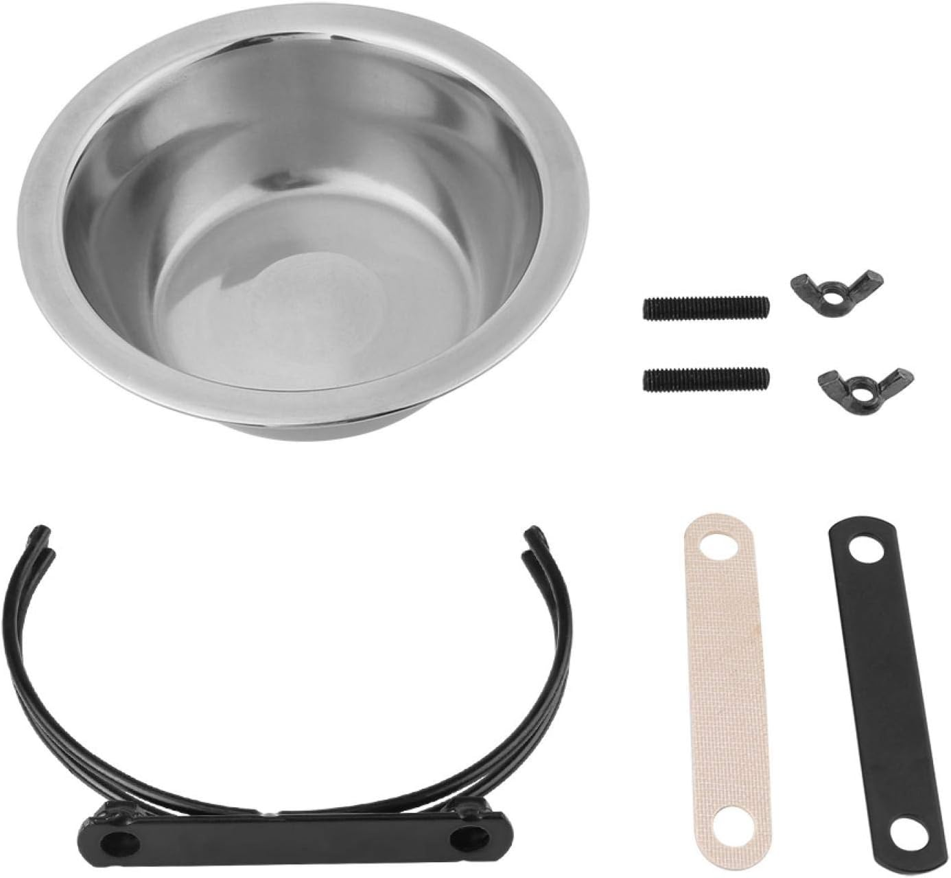 EVTSCAN Dog Bowl, 3Sizes Dog Bowl Diner Dish Stainless Steel Hanging Medium Small Pet Puppy Cat Food Water Feeder(L)