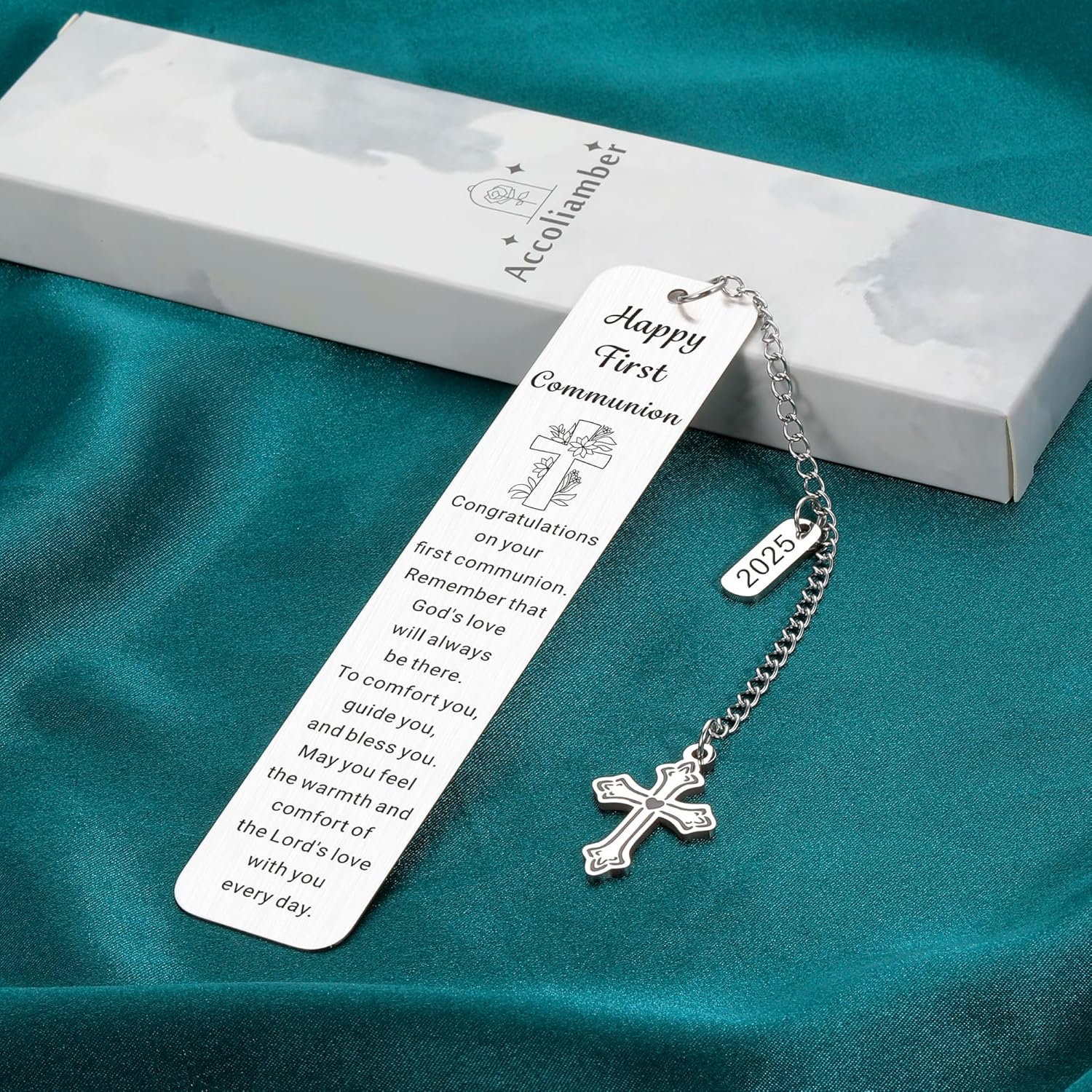 First Communion Gifts for Girls First Communion Gifts for Boys Women Men 1St Holy Communion Bookmark Baptism Confirmation Gifts for Teen Christian Religious Easter Gifts for Kid Easter Basket Stuffers image number 4