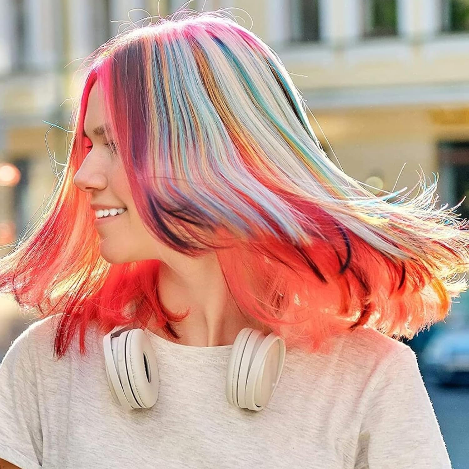 10-Piece Temporary Hair Chalk Pens Set for Kids and Adults | Easy to Use Temporary Hair Colours | Hours of Creative Fun | Fabulous Birthday Gift image number 3