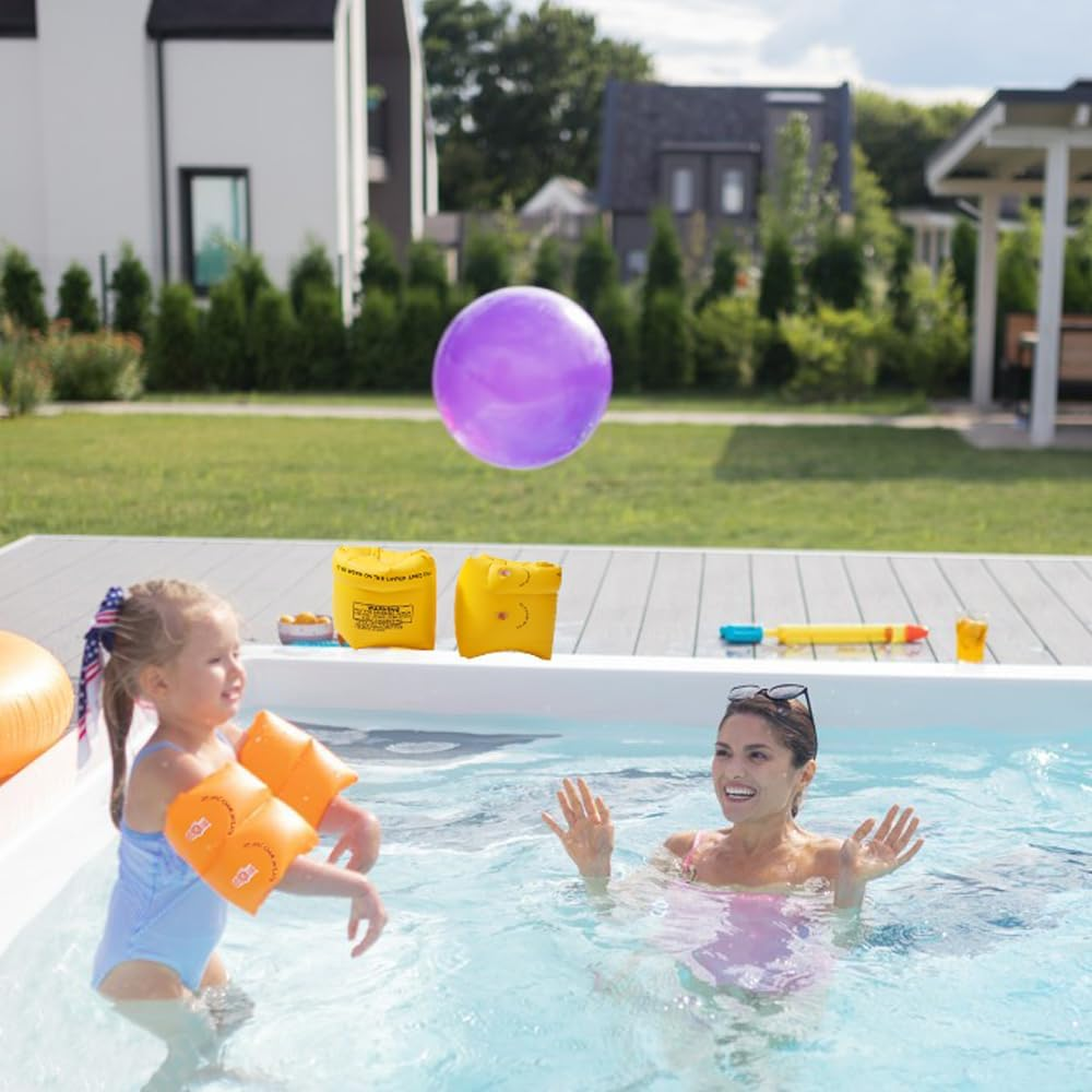 Zningesxi 2 Pack Arm Swimming Floaties Adult Armlets Sleeves Rings Tube Floater Arm Swim Bands Float PVC Inflatable - Orange image number 6