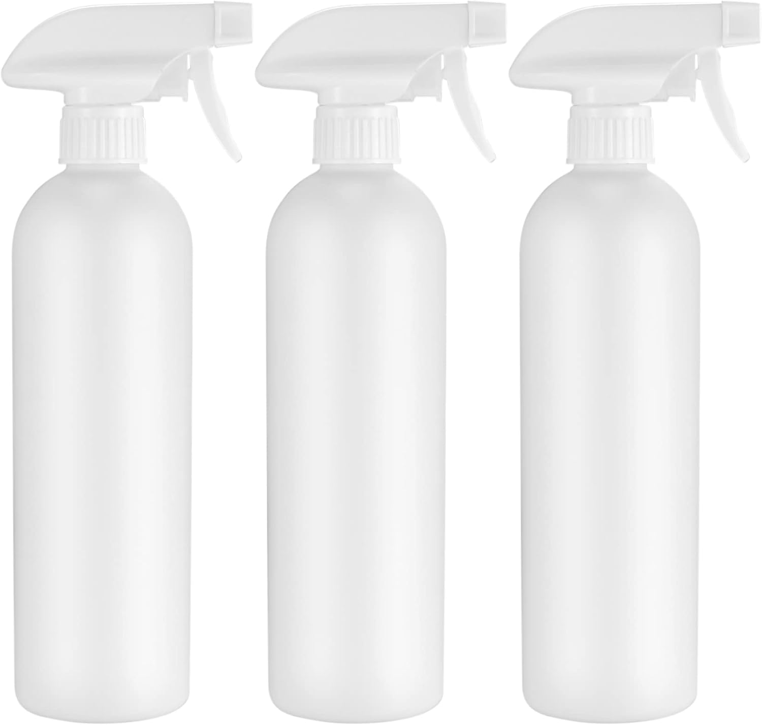 3 Pcs Plastic Spray Bottles, 500 Ml/17 Oz, Black, Refillable, Heavy Duty, Reusable, BPA Free, Sprayer, Garden