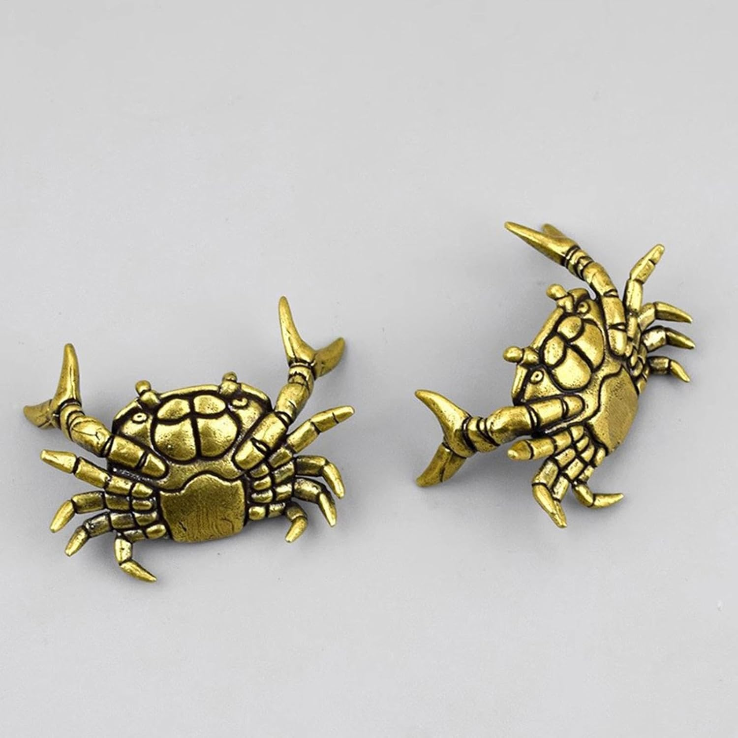 Arrovarp Cute Pen Holder for Desk - Weightlifting Crab Brass Statue Pen Rest - Unique Pen Storage Rack, Home Decor Animal Sculpture for Placing Desks, Bookshelves, Display Cabinets image number 5
