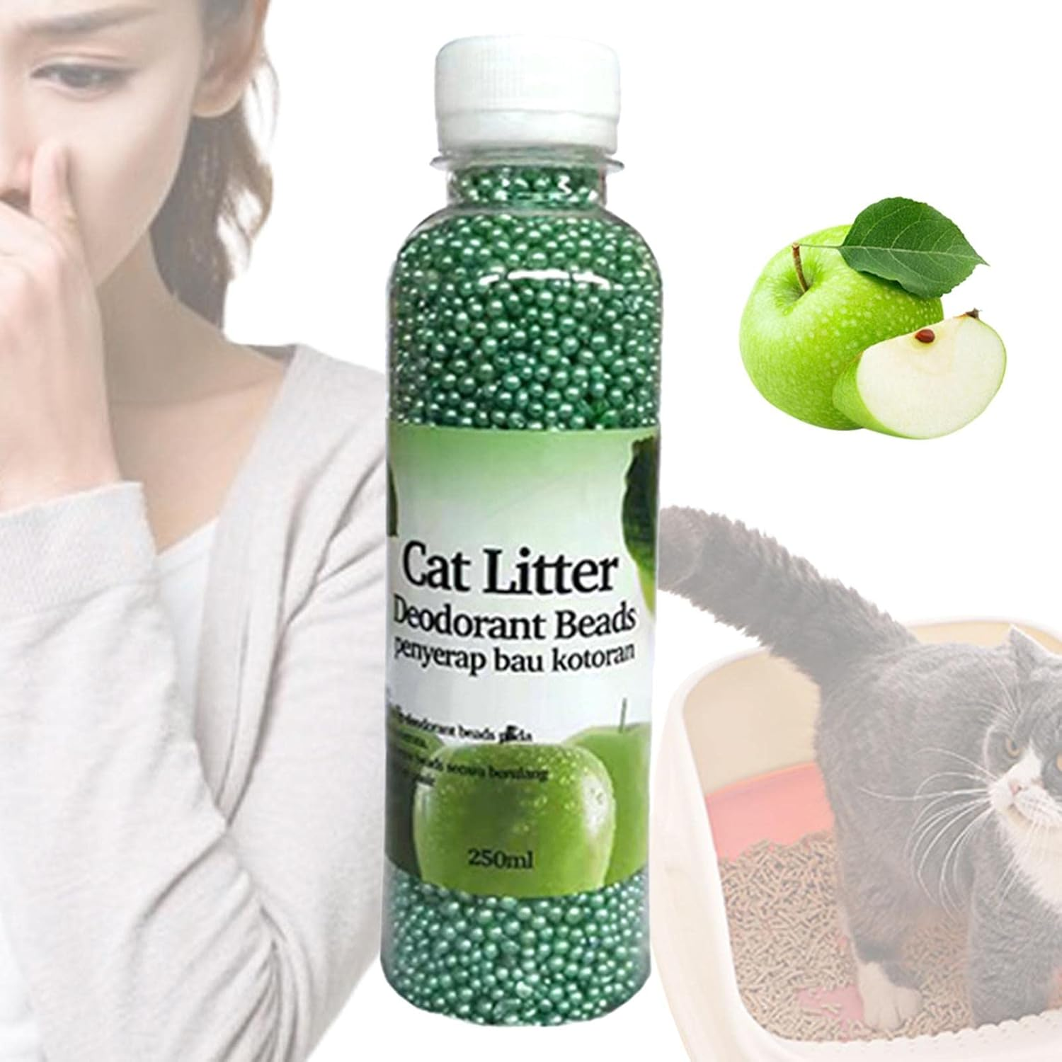 Generic Cat Litter Odor Control Solution for Home and Room, Green - Coffee image number 3