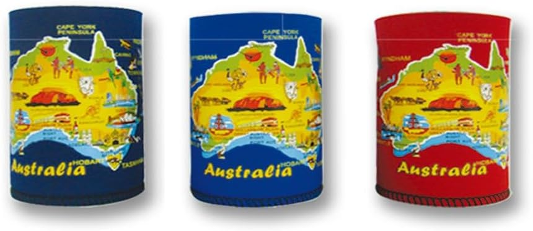 ILA Australia Map Mix Colours Stubby Holder