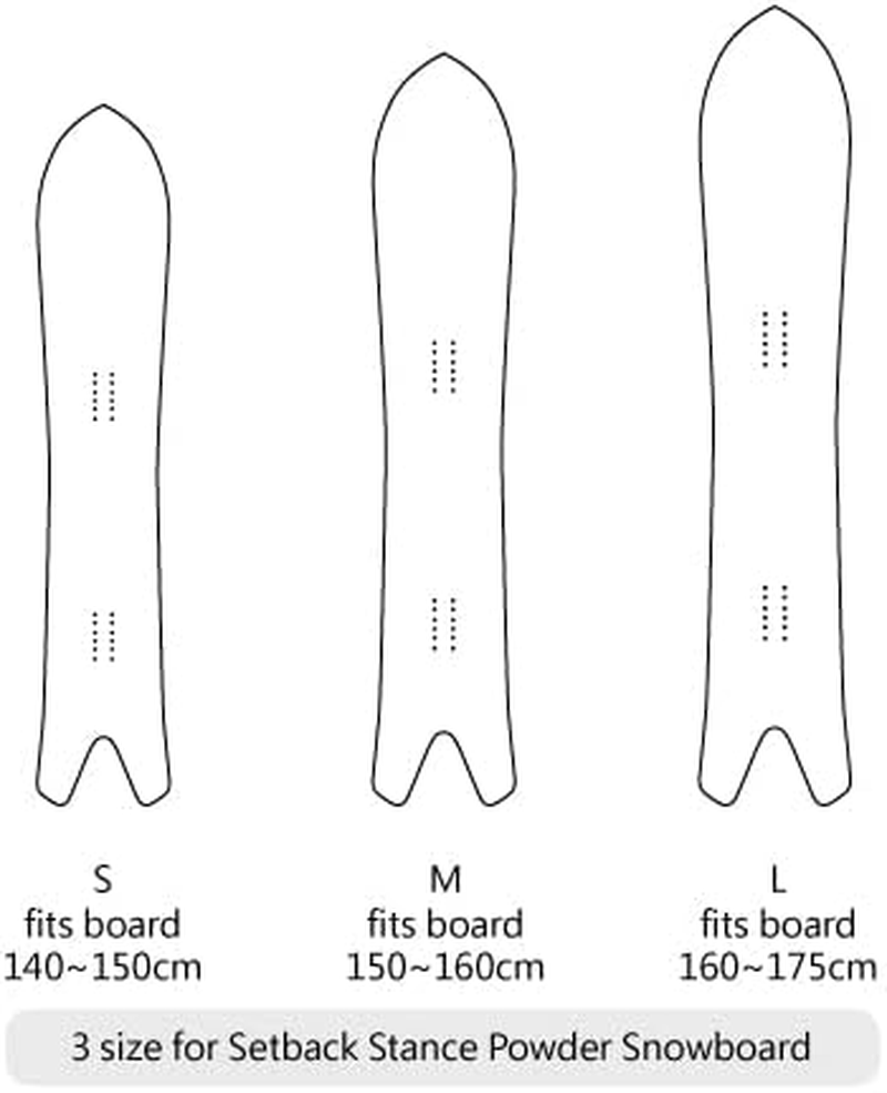 MONS Setback Stance Powder Snowboard Protection Soft Sleeve for Board Bag with Binding Open Scratch-Resistant image number 6