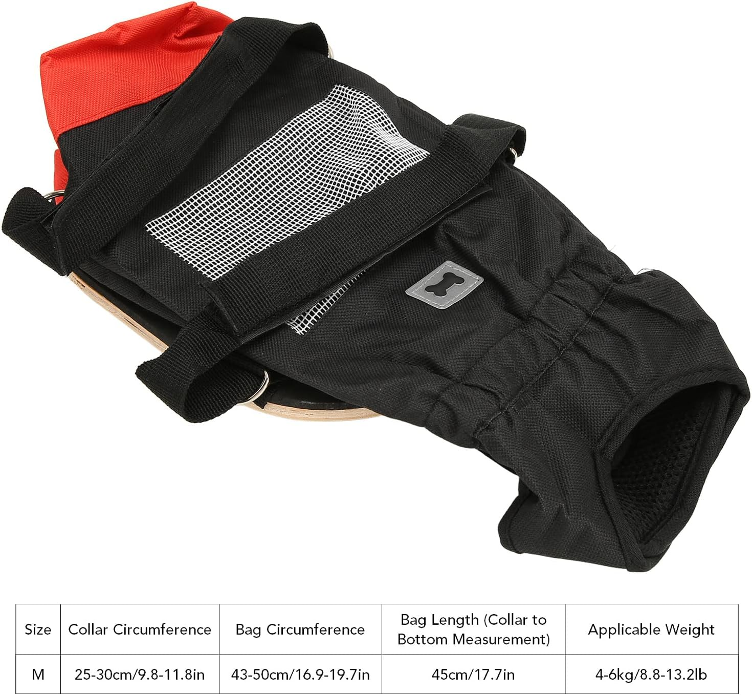 Dog Walking Scooter, Elastic Band Silent Wheels Pet Wheelchair, Breathable Oxford Fabric Pet Drag Bag Scooter, Outdoor Traction Bag Dog Cat Wheelchair for Back (M(Suitable For image number 3