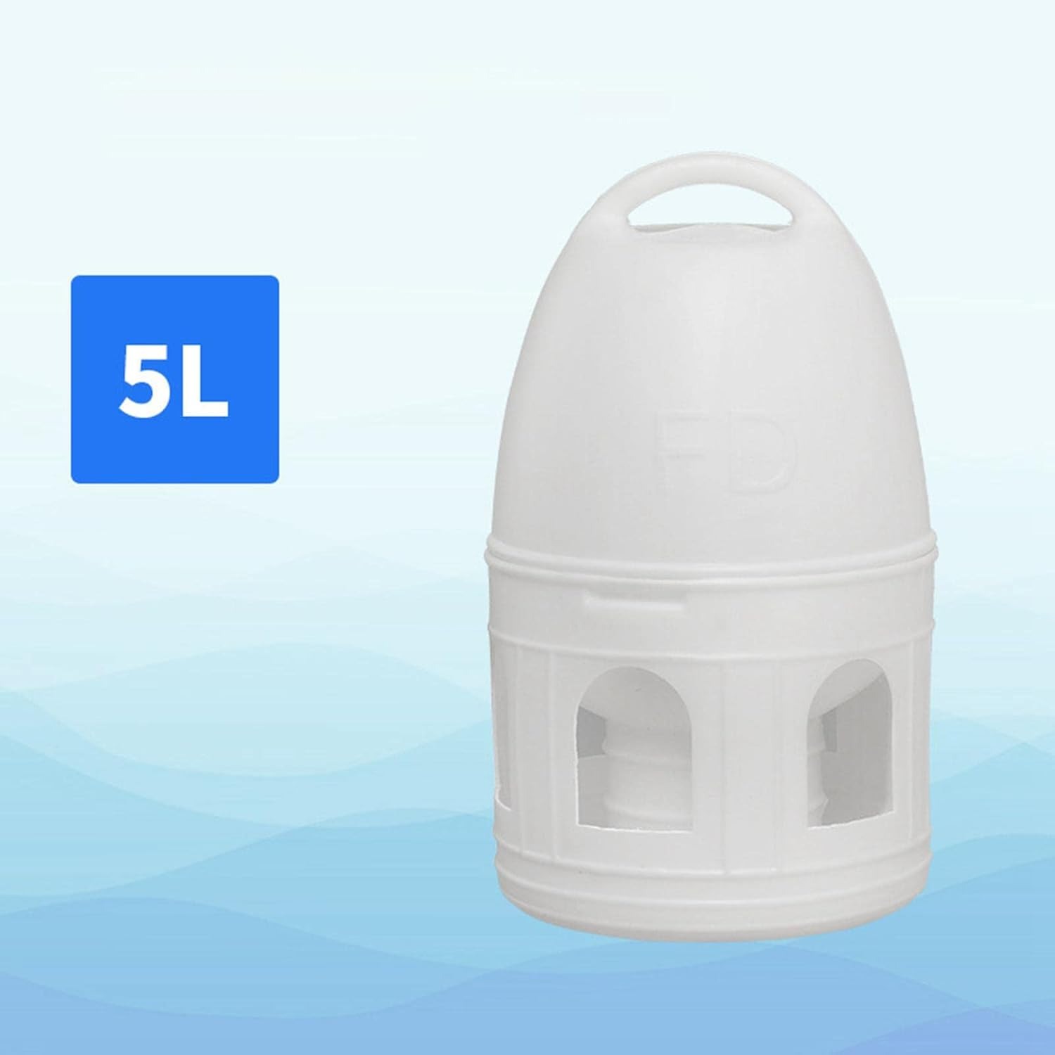 Wyhqgn Bird Water Drinker, Parakeet, Pigeon, Parrot, Duck, Chicken, Pigeon, Water Dispenser, Automatic Feeder, Large Capacity Drinker And, White 5L image number 2